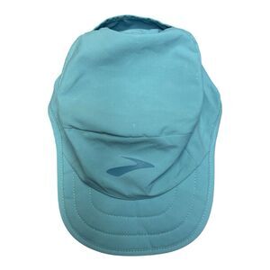 Brooks Running Hat Aqua Blue Hat Packable Lightweight Wind Rain Resist OS NEW
